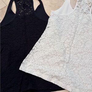 Abercrombie & Fitch Navy Lace Top